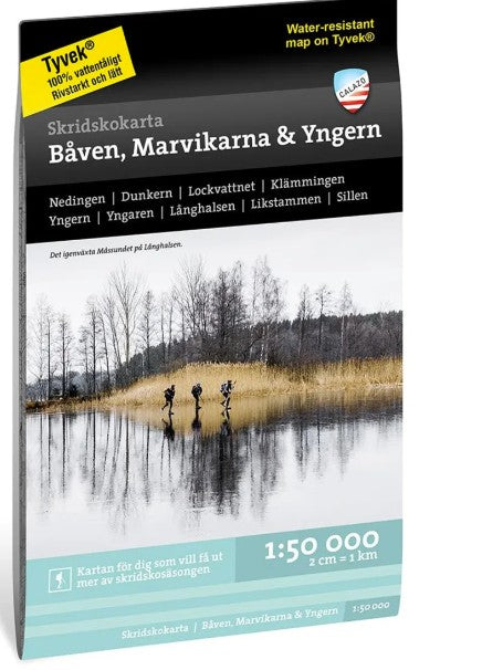 Skridskokarta Båven Marvikarna & Yngern 1:50000