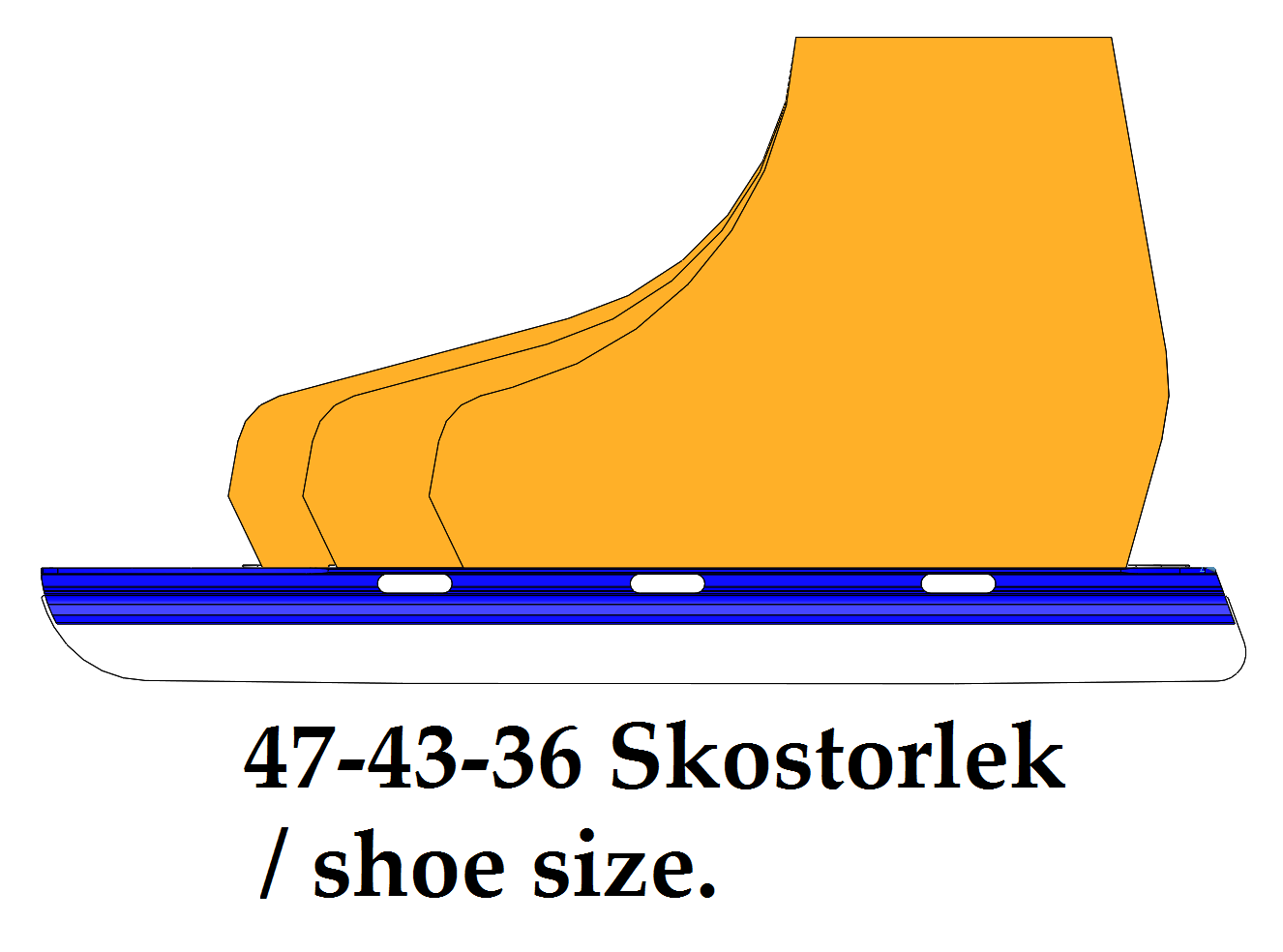 Reservskridsko 42cm