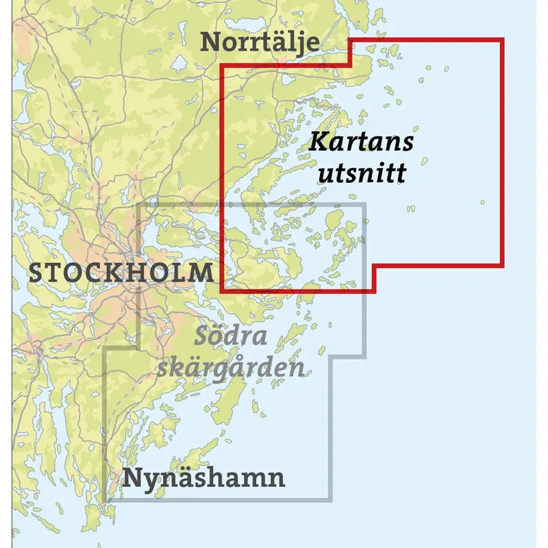 Skridskokarta Stockholms skärgård norra 1:50000