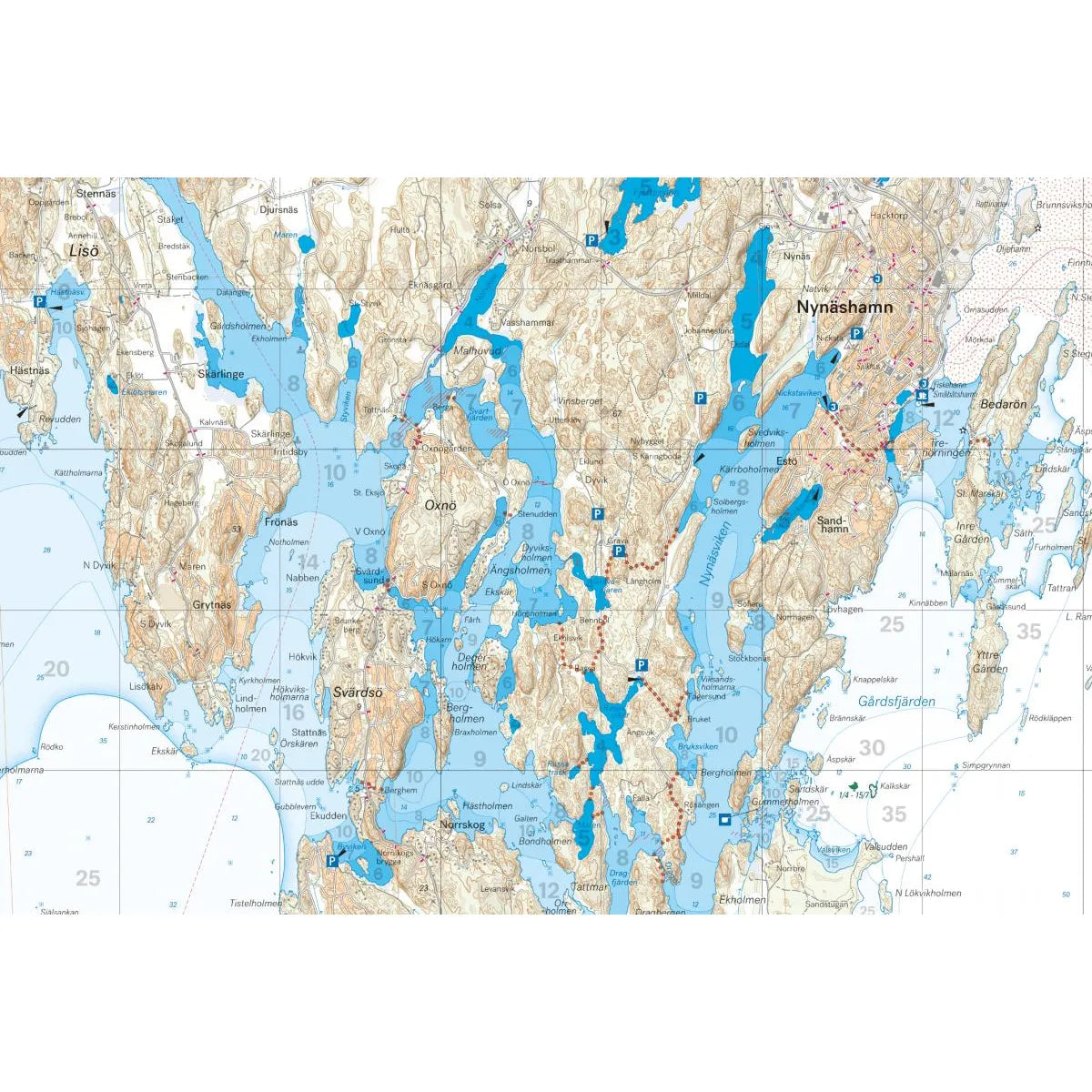 Skating map Sörmland archipelago 1:50000