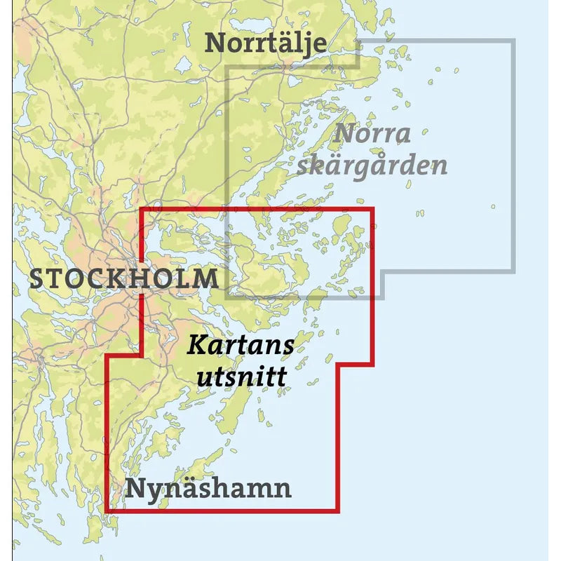 Skridskokarta Stockholms skärgård södra 1:50000