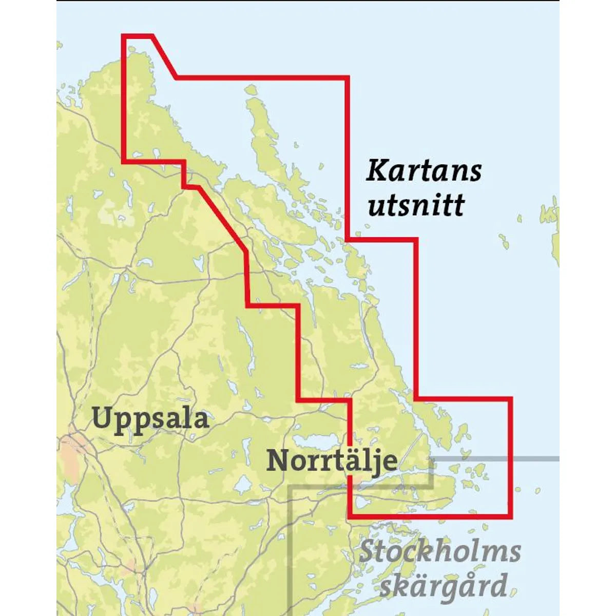 Skating map Uppland archipelago 1:50000