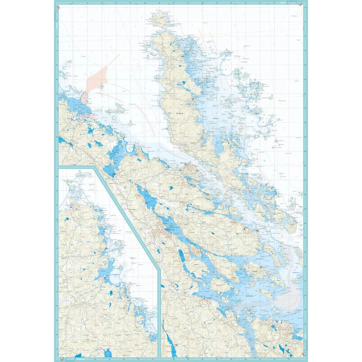 Skridskokarta Upplands skärgård 1:50000